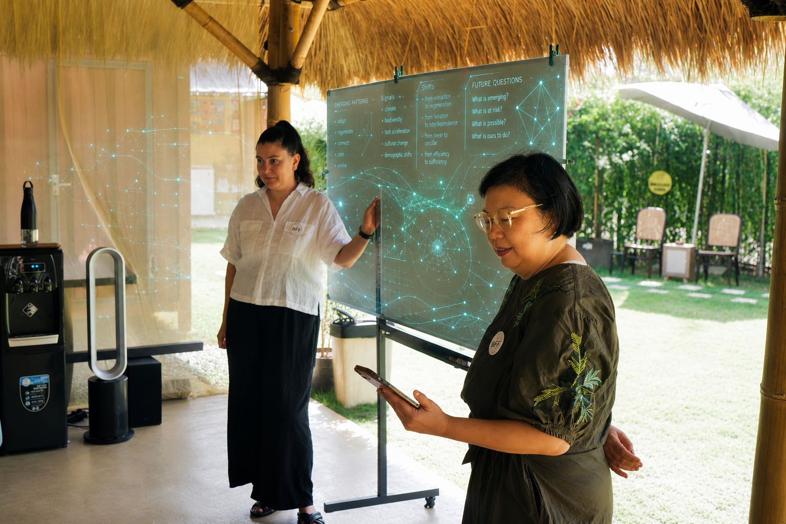 Honor Harger and Cheryl Chung opening the Bali Futures Forum