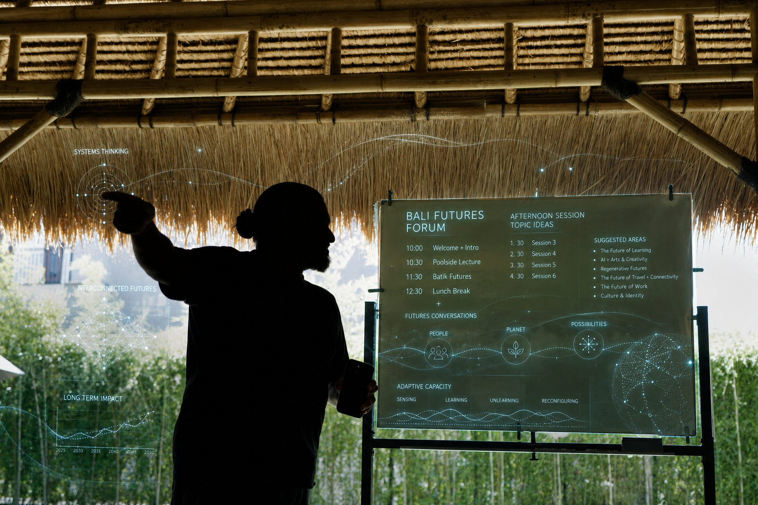 A participant speaking during Bali Futures Forum