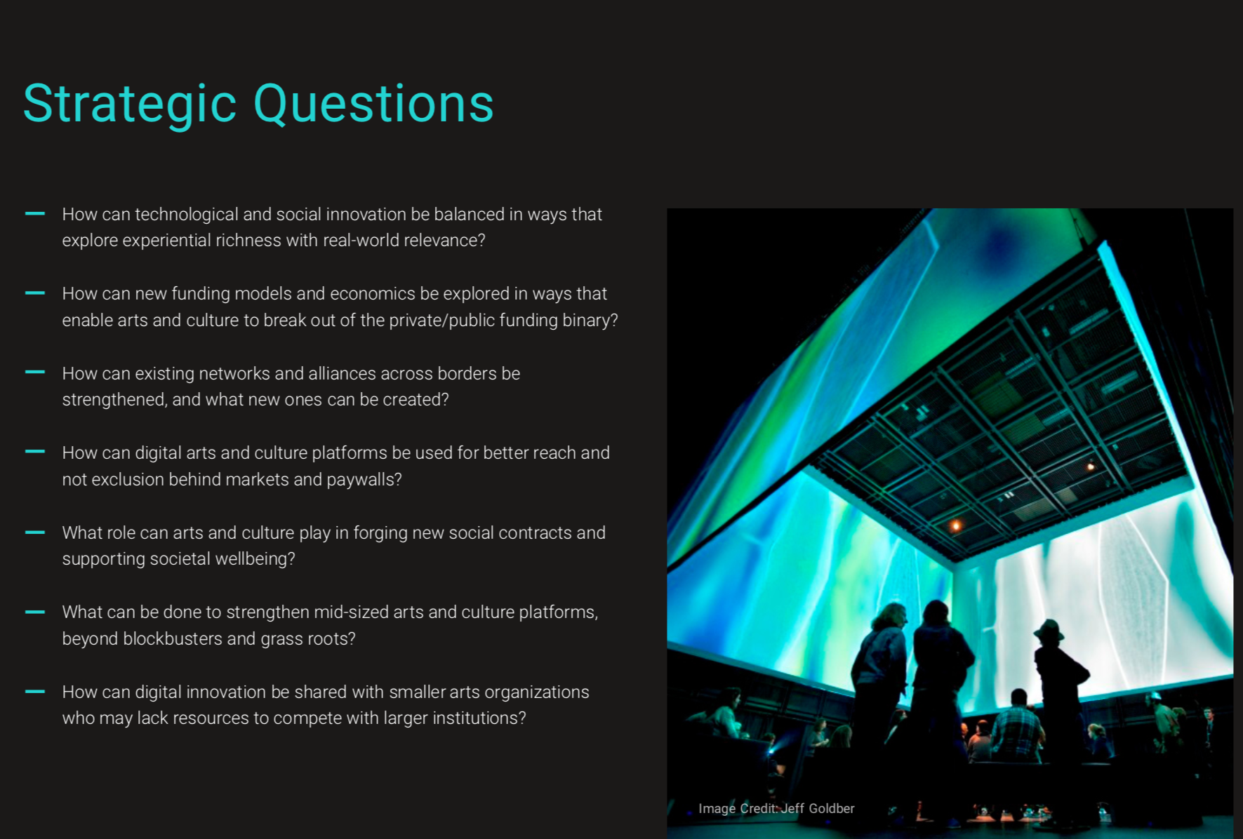 Future of Arts and Culture — strategic questions